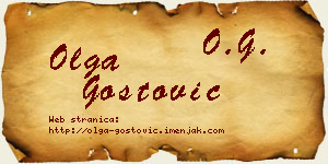 Olga Gostović vizit kartica